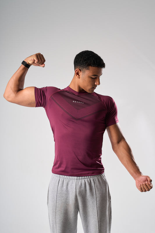 APOLLO BURGANDY COMPRESSION SHIRT