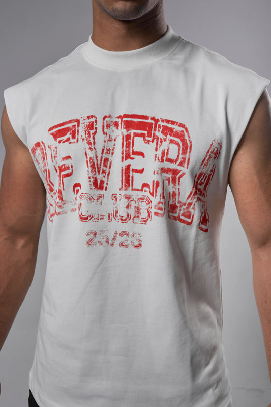 "25/26" white cut-off shirt