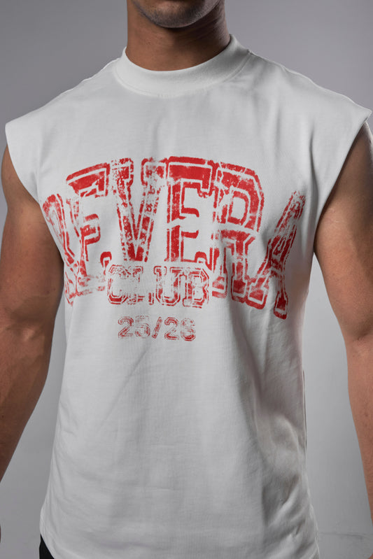 "25/26" white cut-off shirt