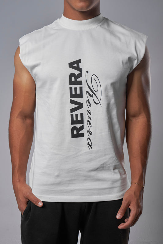 "gods plan" white cut-off shirt