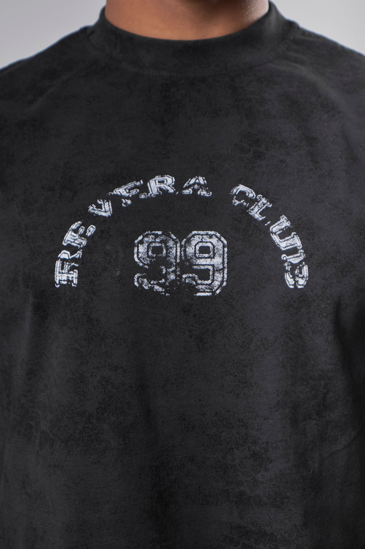 "99" washed black oversized T-shirt