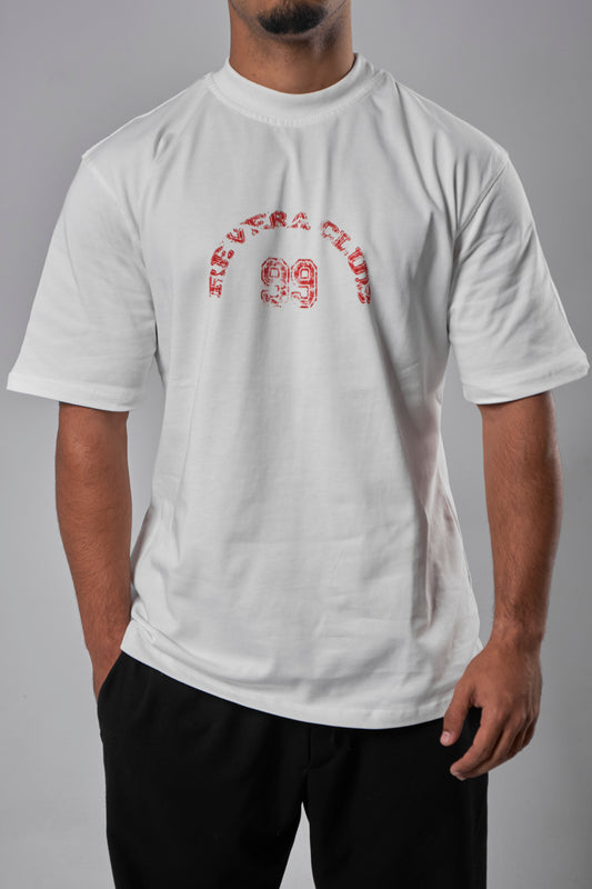 "99" white oversized T-shirt